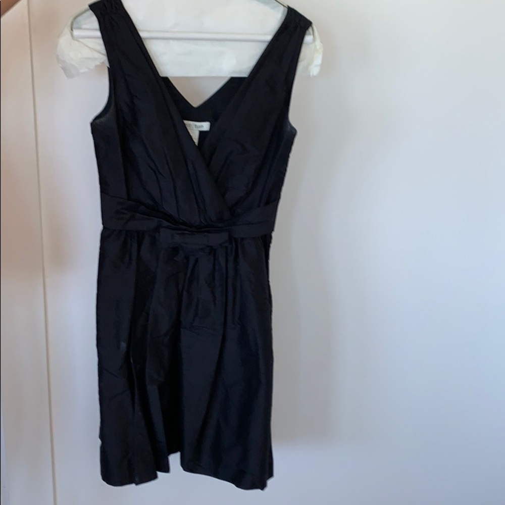 White House Black Market 100% silk black dress